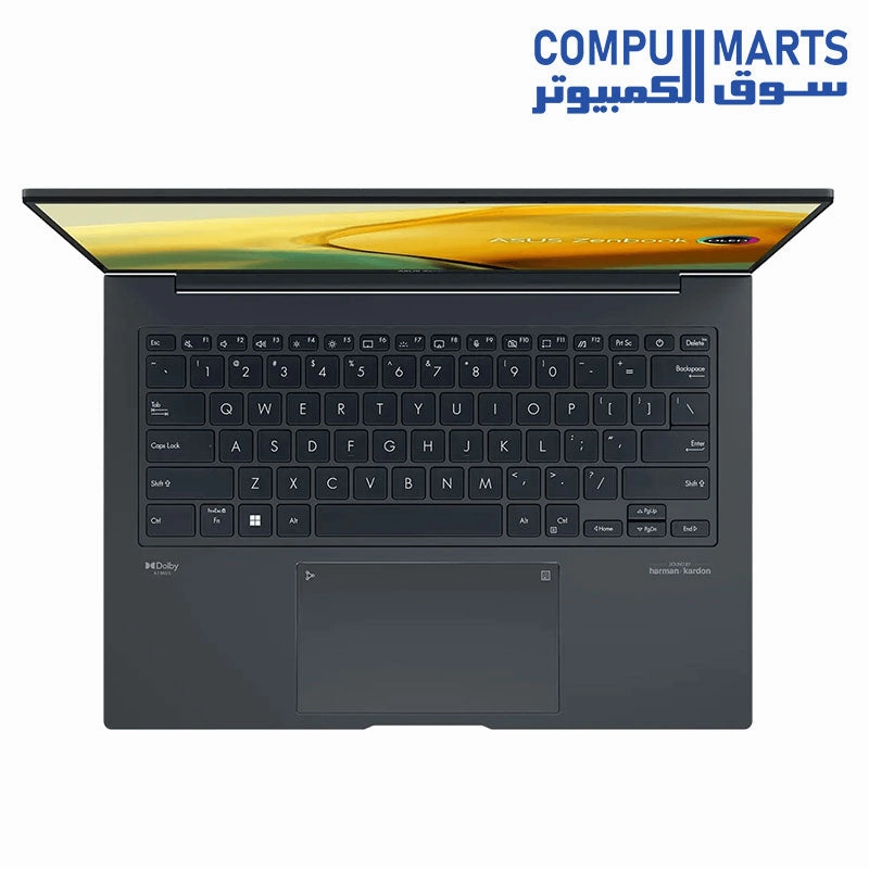 Asus Zenbook 14X (UX3404VA-OLED009W) - Core-i9-13900H, 16GB, 512GB SSD, Intel Iris Xe, 14.5" 2.8K (2880 x 1800) OLED 16:10 120Hz, backlit A/E KB, Win11, Gray, Aluminium material top & bottom, 810H military-grade, 1.5Kgm Sleeve