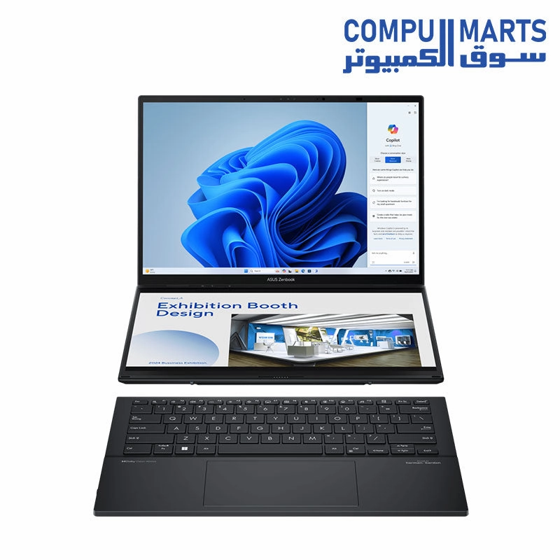 ASUS Zenbook DUO (2024) UX8406 Intel Core Ultra 9-185H - Intel Arc Graphics - RAM 32GB LPDDR5X - 2TB M.2 NVMe PCIe 4.0 SSD -  14-inch 3K