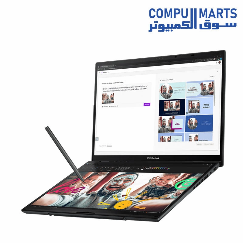 ASUS Zenbook DUO (2024) UX8406 Intel Core Ultra 9-185H - Intel Arc Graphics - RAM 32GB LPDDR5X - 2TB M.2 NVMe PCIe 4.0 SSD -  14-inch 3K