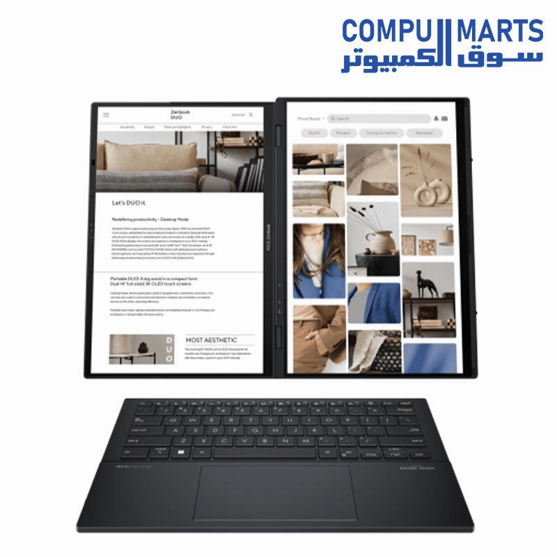 Asus Zenbook DUO UX8406CA-OLED009WS Intel Core Ultra 9 285H 2TB SSD 32GB Ram Intel Arc Graphics 14.0 Inch 3K OLED