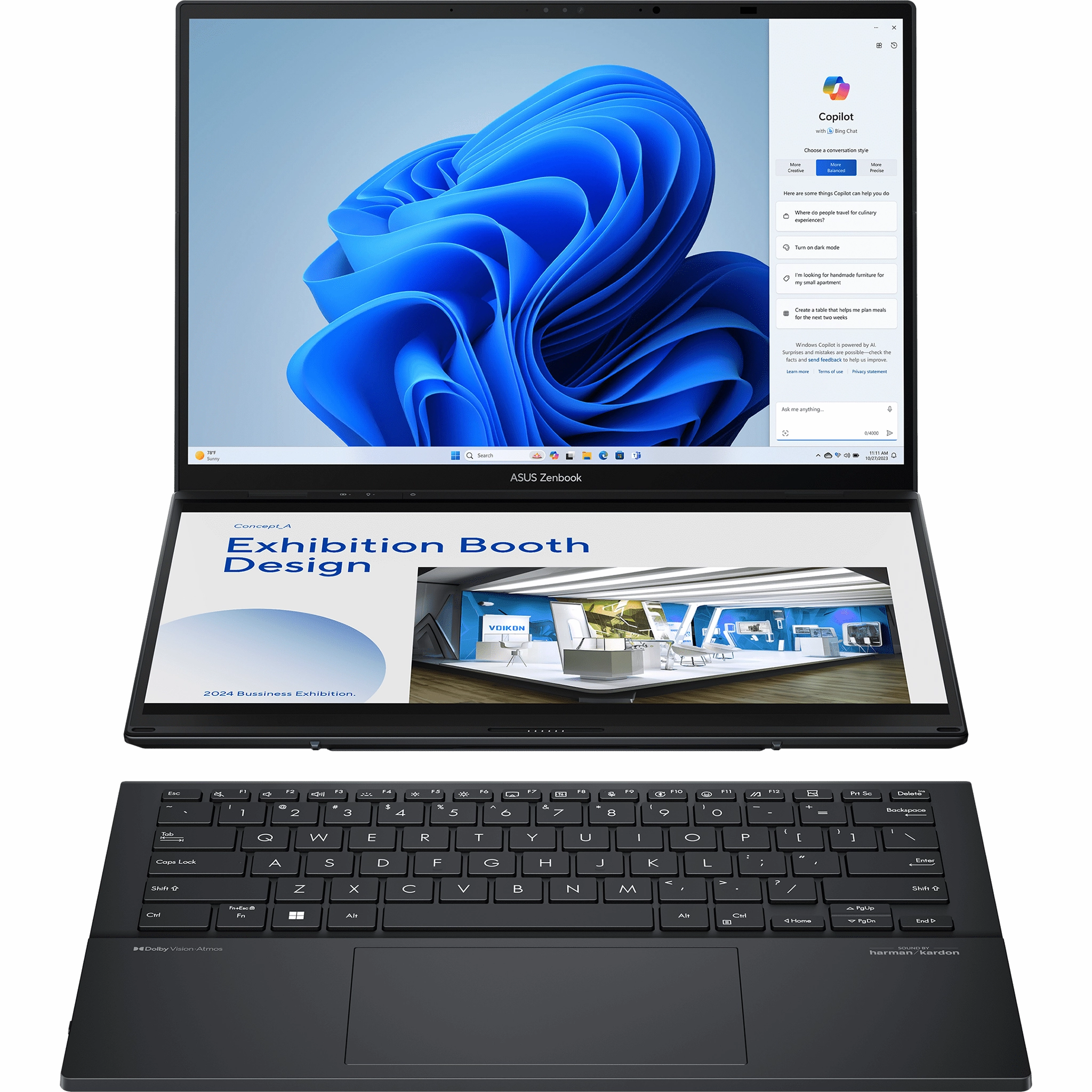 ASUS Zenbook Duo UX8406CA-PS99T Dual-Touchscreen Laptop pc,gaming pc