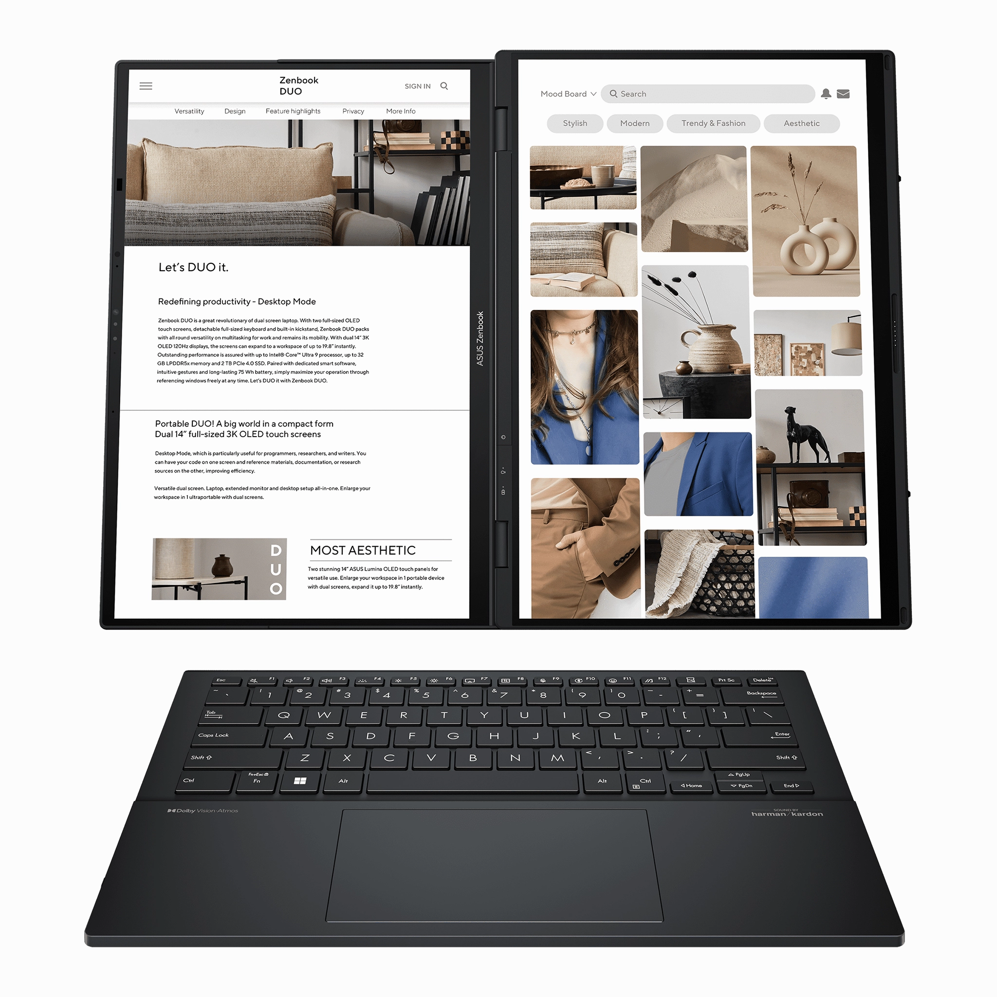 ASUS Zenbook Duo UX8406CA-PS99T Dual-Touchscreen Laptop
