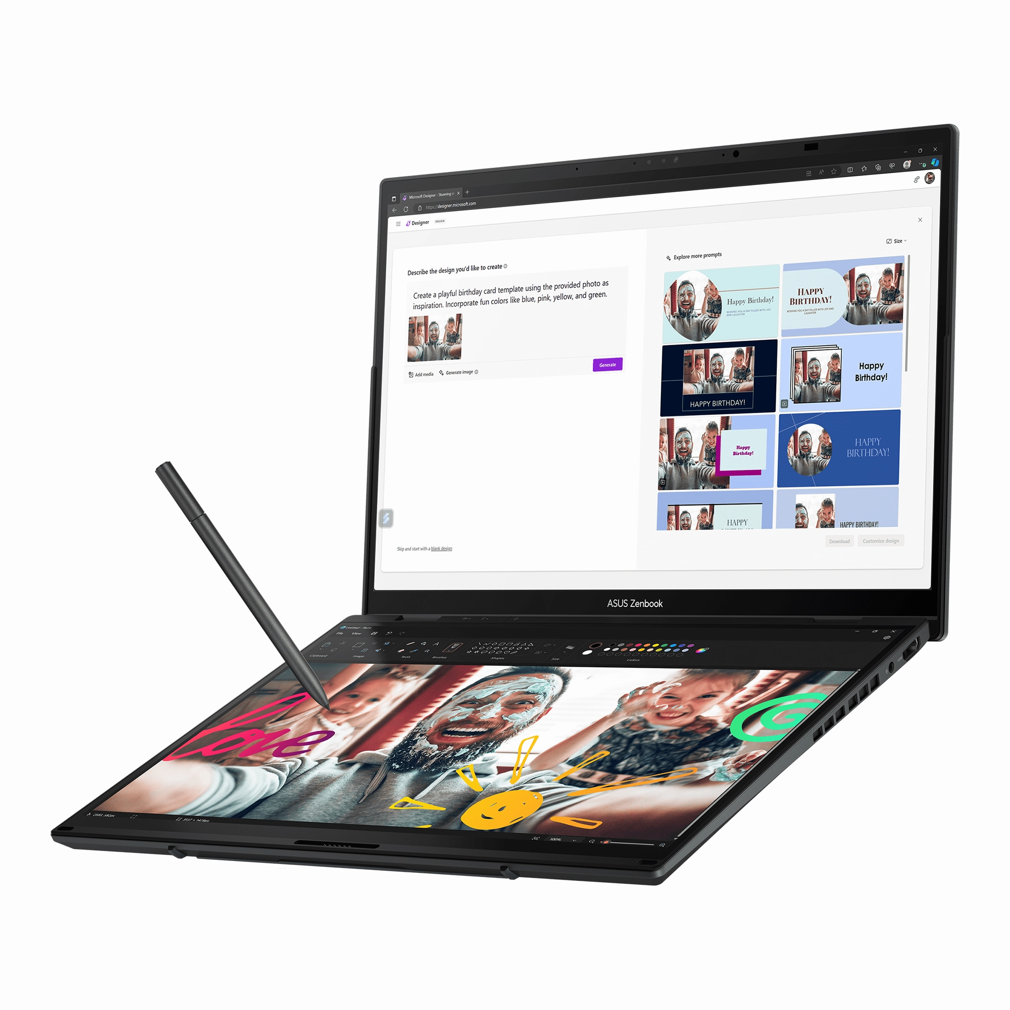 ASUS Zenbook Duo UX8406CA-PS99T Dual-Touchscreen Laptop