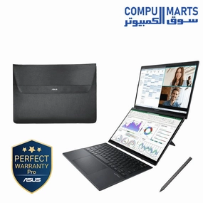 Asus Zenbook DUO  UX8406CA-PZ062W Laptop, Intel Core Ultra 7 255H, 1TB SSD, 32GB RAM, 14 Inch, 3K, OLED, 120Hz, Intel Arc Graphics, Windows 11 - Inkwell Grey motherboard,pc