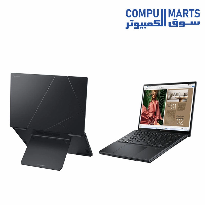 Asus Zenbook DUO  UX8406CA-PZ062W Laptop, Intel Core Ultra 7 255H, 1TB SSD, 32GB RAM, 14 Inch, 3K, OLED, 120Hz, Intel Arc Graphics, Windows 11 - Inkwell Grey