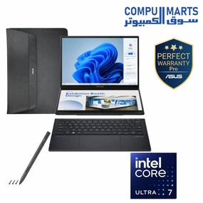ASUS Zenbook Duo UX8406MA-PZ073W Ultra 7 Processor 155H LPDDR5X 16GB 1TB M.2 NVMe PCIe 4.0 SSD Intel Ar Graphics 14 3K (2880 x 1800) OLED 16:10 aspect ratio WIN 11  ( 1 Year Perfect Warranty ) motherboard,pc