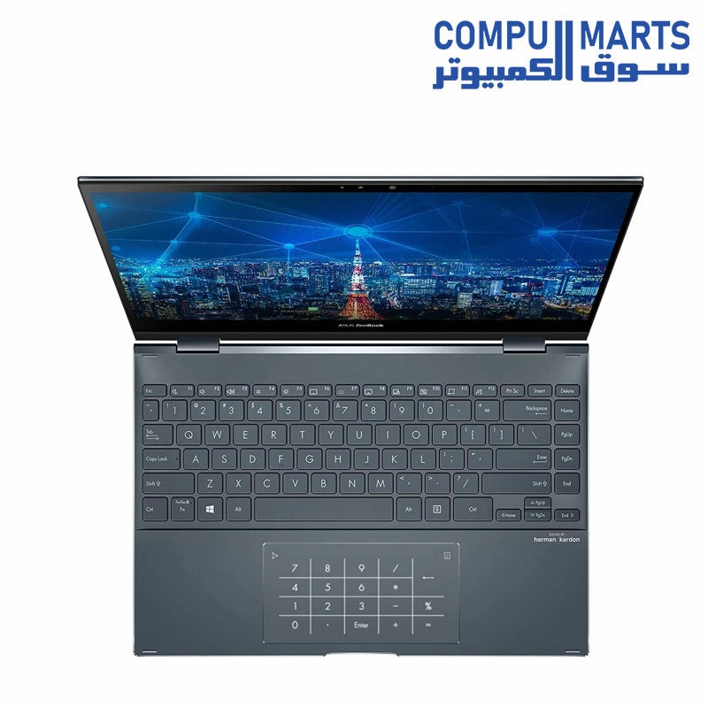 ASUS ZenBook Flip 13 UX363EA-OLED007W i7-1165G7-16GB-SSD 1TB-Intel Iris Xe Graphics-13.3 FHD OLED Touch-Win11-Pine Grey