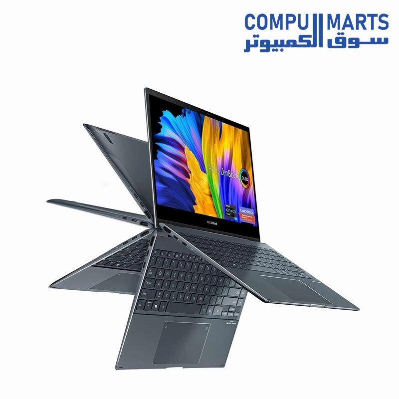 ASUS ZenBook Flip 13 UX363EA-OLED007W i7-1165G7-16GB-SSD 1TB-Intel Iris Xe Graphics-13.3 FHD OLED Touch-Win11-Pine Grey