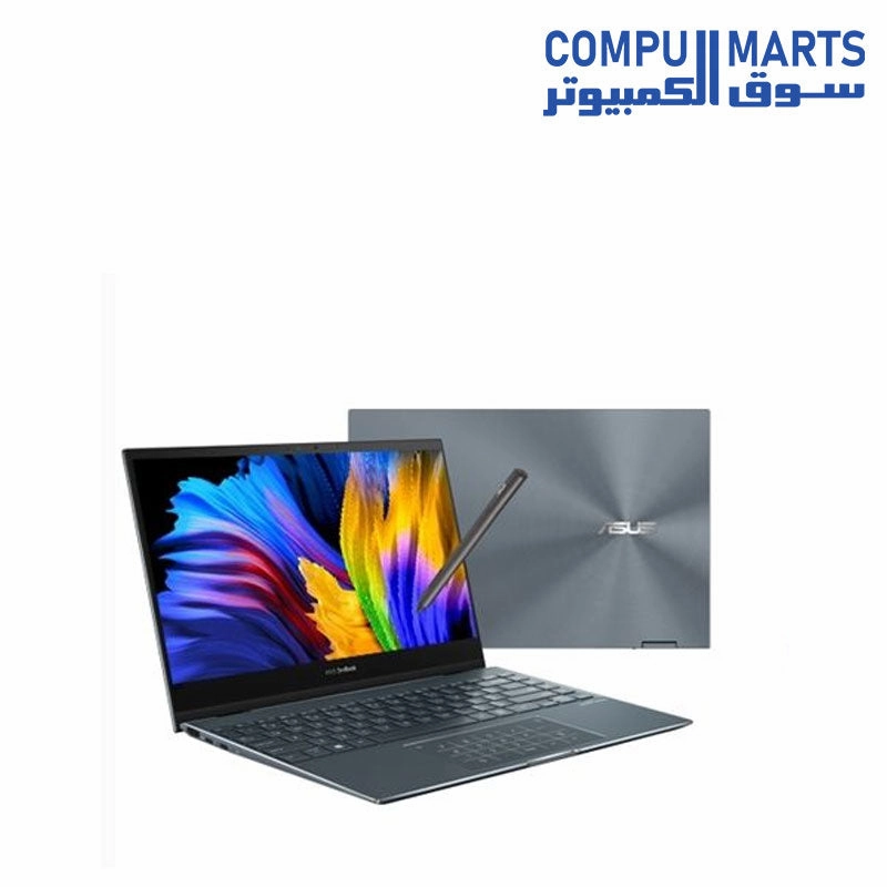 ASUS ZenBook Flip 13 UX363EA-OLED007W i7-1165G7-16GB-SSD 1TB-Intel Iris Xe Graphics-13.3 FHD OLED Touch-Win11-Pine Grey