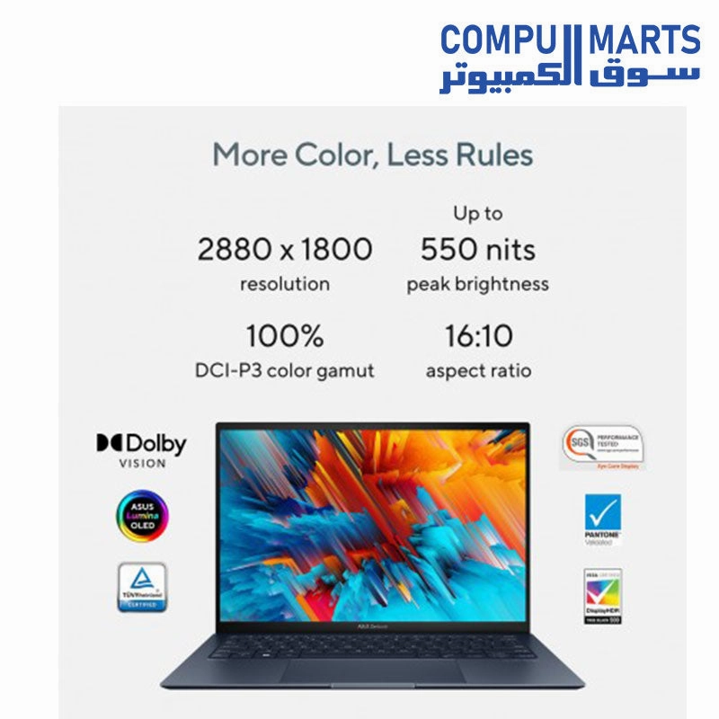 ASUS Zenbook S 13 OLED (UX5304) -  Intel Core i7-1355U -RAM 16 GB-1TB M.2 NVMe PCIe- Intel Iris Xe Graphics-13.3-inch-Windows 11