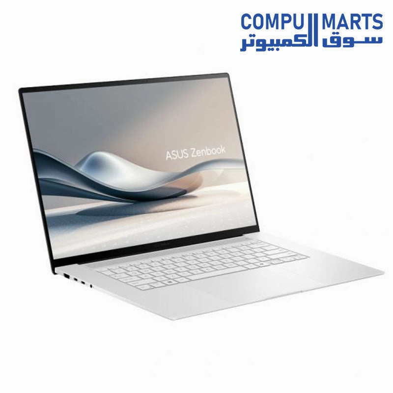 ASUS Zenbook S 16 OLED UM5606WA-RJ288W AMD Ryzen AI 9 HX 370 32GB LPDDR5X on board 2TB SSD AMD Radeon 890M Graphics 16 Inch 3K OLED 16:10 aspect ratio Win 11 - Scandinavian White -1Year Perfect Warranty