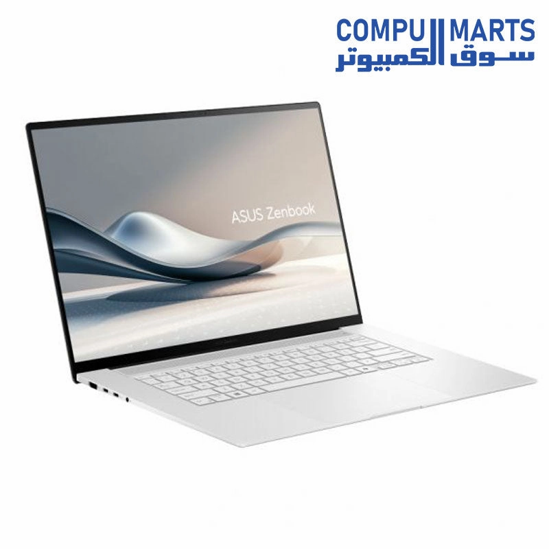 ASUS Zenbook S 16 OLED UM5606WA-RJ288W AMD Ryzen AI 9 HX 370 32GB LPDDR5X on board 2TB SSD AMD Radeon 890M Graphics 16 Inch 3K OLED 16:10 aspect ratio Win 11 - Scandinavian White -1Year Perfect Warranty