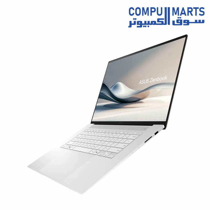 ASUS Zenbook S 16 OLED UM5606WA-RJ288W AMD Ryzen AI 9 HX 370 32GB LPDDR5X on board 2TB SSD AMD Radeon 890M Graphics 16 Inch 3K OLED 16:10 aspect ratio Win 11 - Scandinavian White -1Year Perfect Warranty