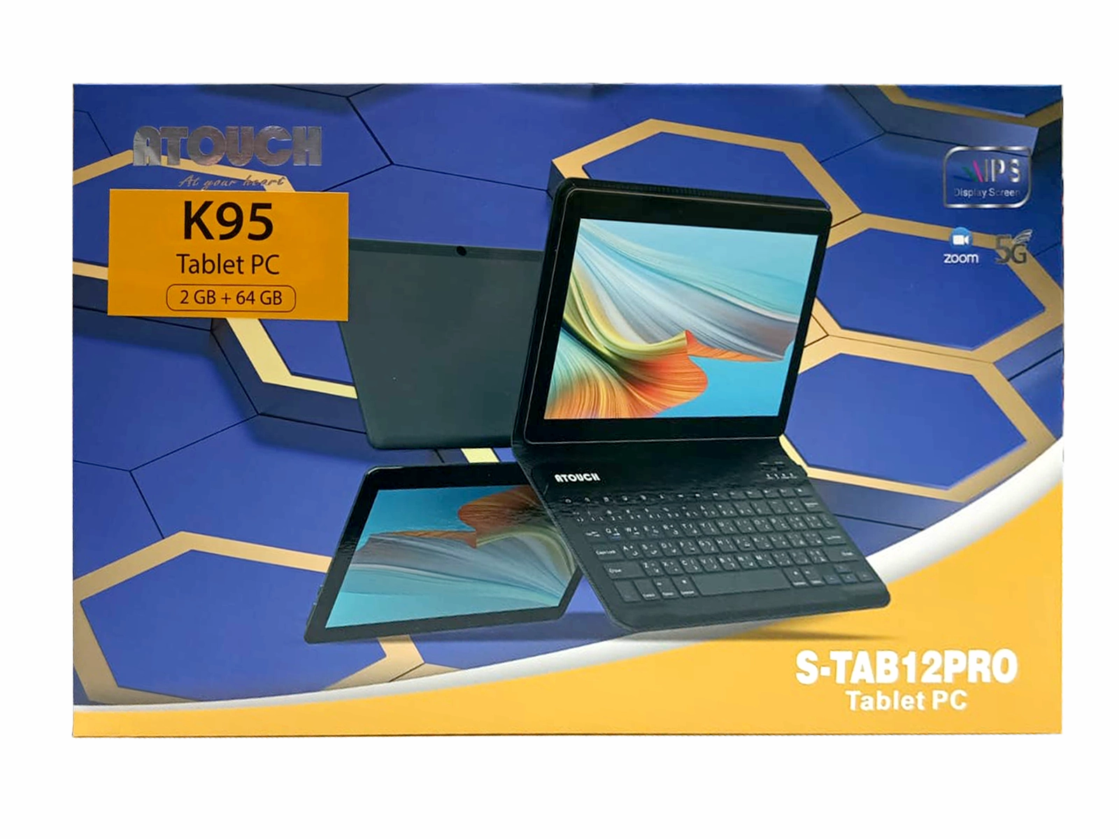 Atouch Tablet Pro with Keyboard 5G, 2GB & 64GB, MultiColor cheap tablets, tablet for kids
