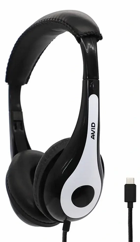 Avid AE-35 On-Ear USB-C Learning Headset (Multi-Packs Available) noise cancelling headphones, bluetooth earbuds