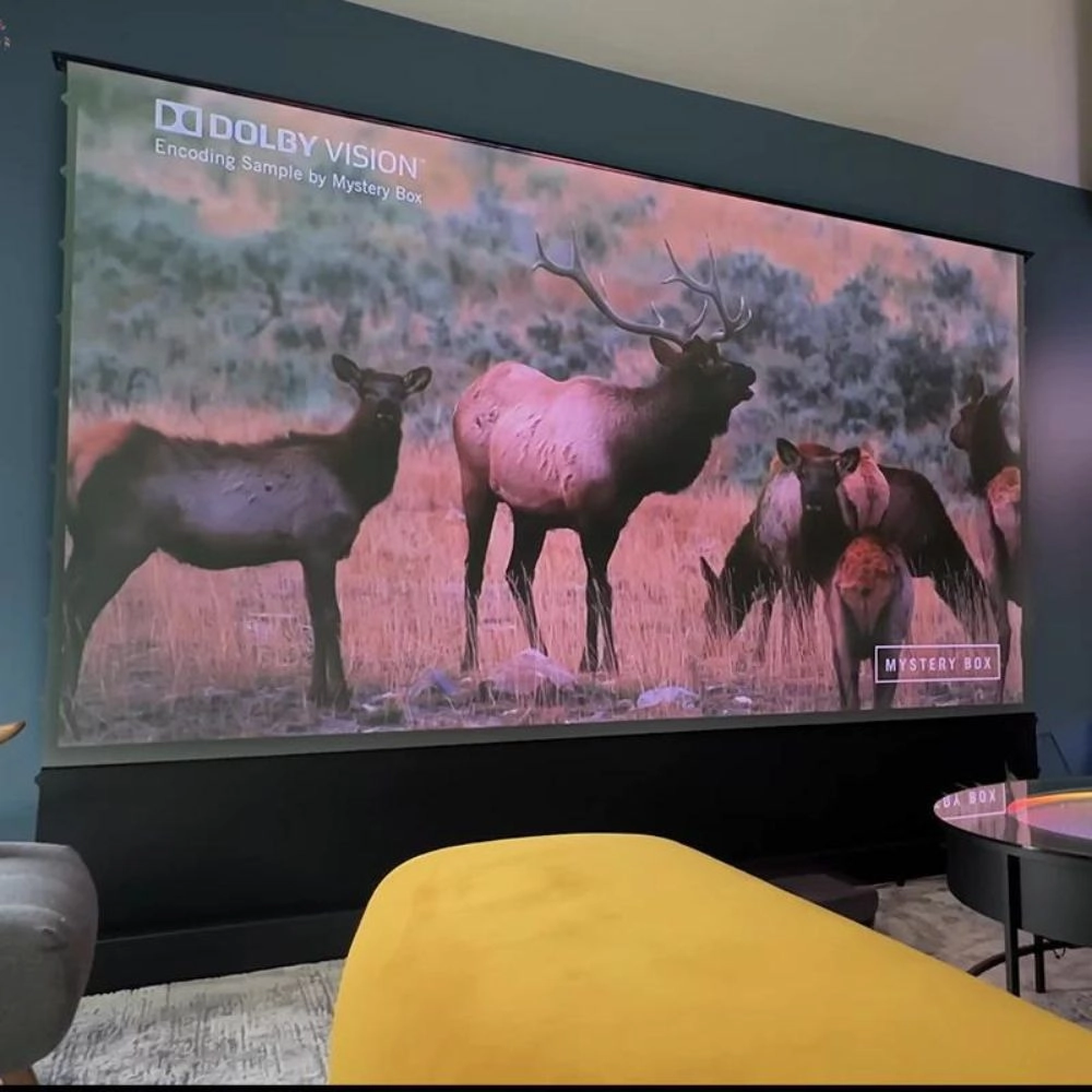 AWOL Vision 100''-120" Cinematic  ALR Motorized Floor Rising Acoustic Screen