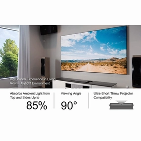 AWOL Vision 100" -120" DAYLIGHT ALR SCREEN best home projector,sound system for tv