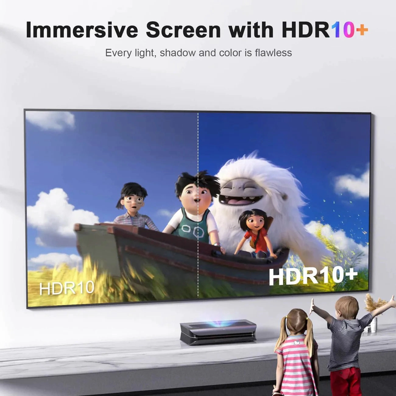 AWOL Vision LTV-3000 Pro Plus 100''-120'' Daylight ALR Screen Bundle - 4K 3D Ultra Short Throw Triple Laser Projector