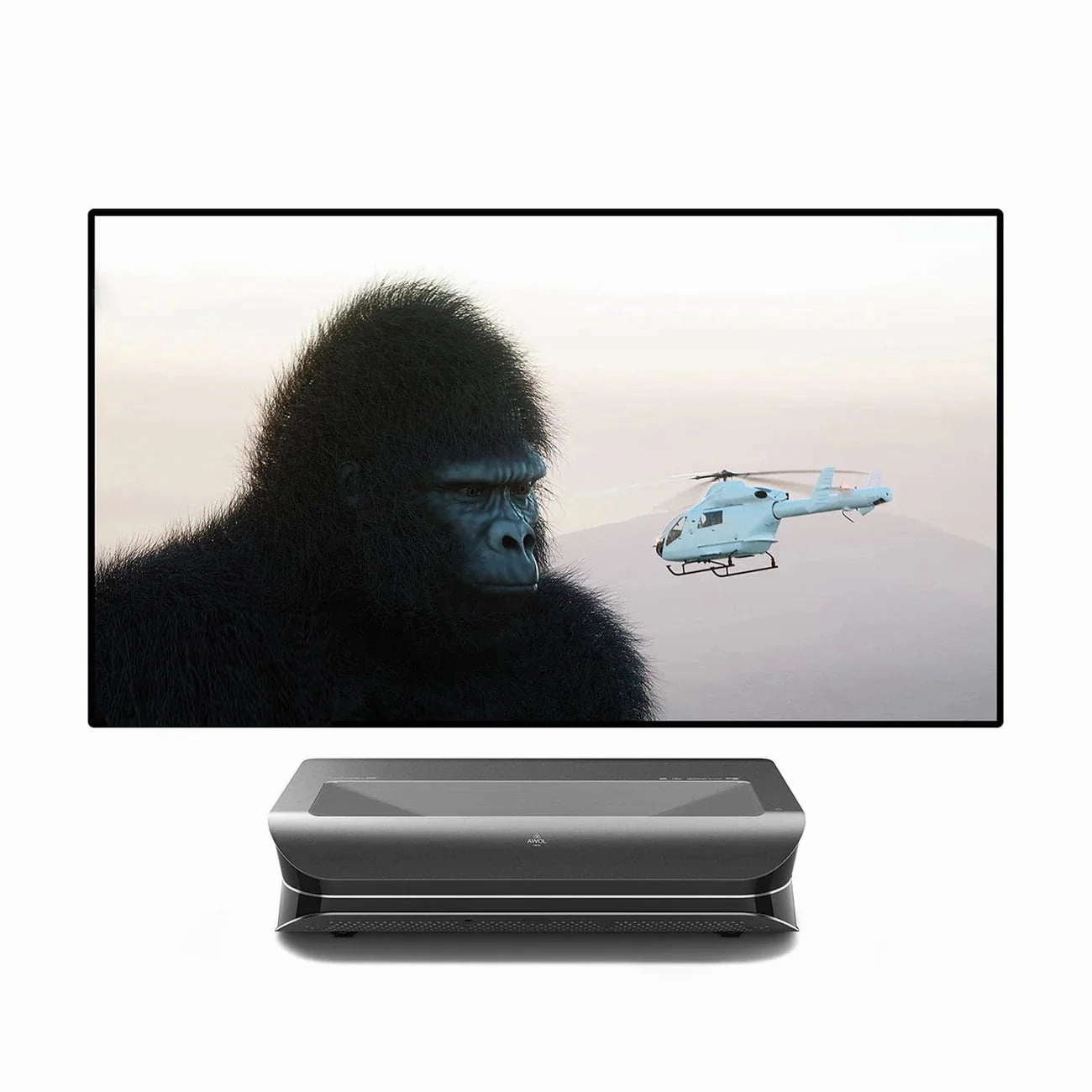 AWOL Vision LTV-3000 Pro Plus 100''-150" Matte White Screen Bundle inflatable cinema screen,surround sound system for tv
