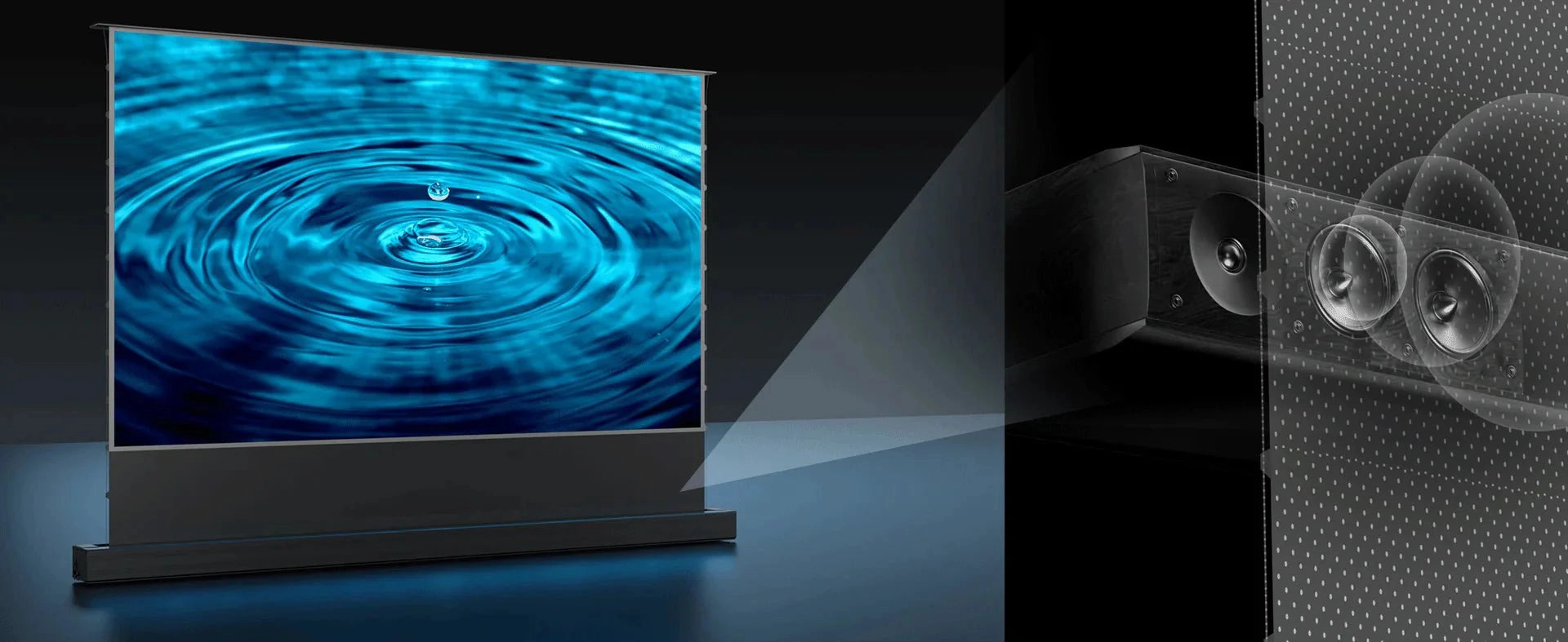 AWOL Vision LTV-3000 Pro Plus 100"-130" AWOL Vision Acoustic ALR Floor Rising Screen Bundle
