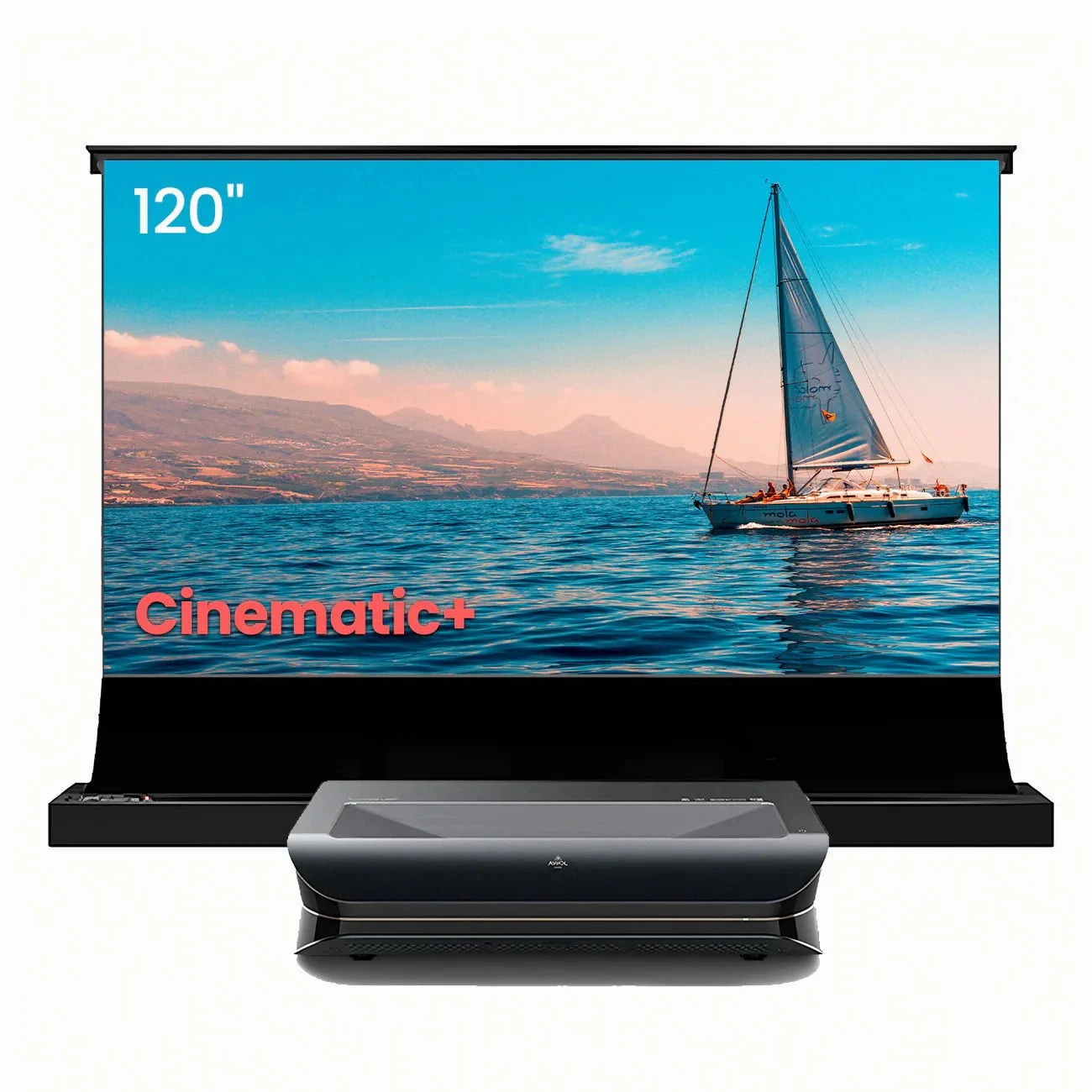 AWOL Vision LTV-3500 Pro Plus 100''-120" AWOL Vision Acoustic ALR Floor Rising Screen Bundle
