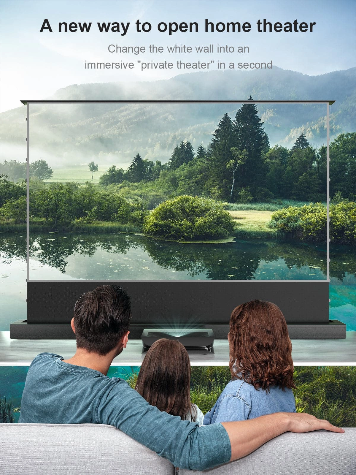 AWOL Vision LTV-3500 Pro Plus 100''-120" AWOL Vision Acoustic ALR Floor Rising Screen Bundle