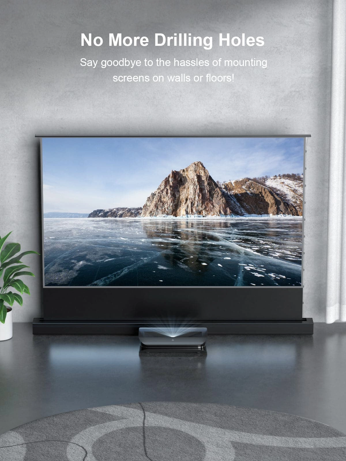 AWOL Vision LTV-3500 Pro Plus 100''-120" AWOL Vision Acoustic ALR Floor Rising Screen Bundle