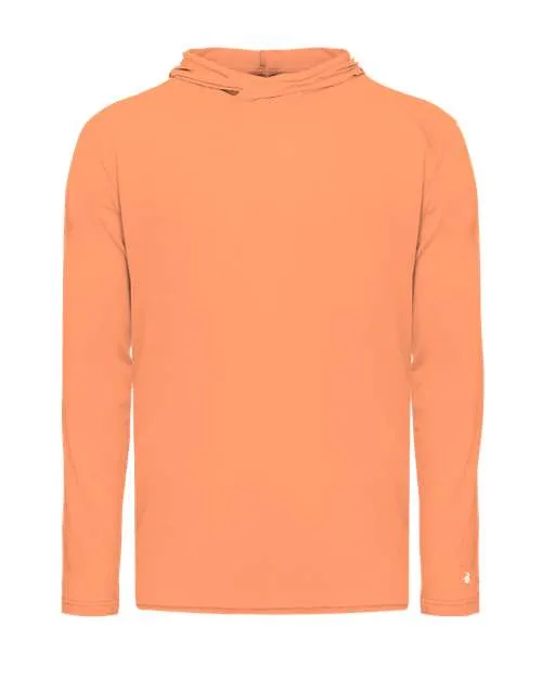 Badger 2905 Youth Tri-Blend Surplice Hooded Long Sleeve T-Shirt