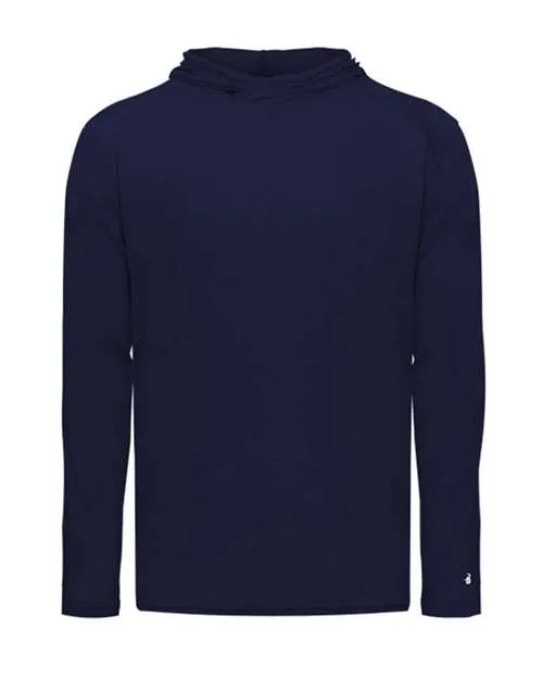 Badger 2905 Youth Tri-Blend Surplice Hooded Long Sleeve T-Shirt