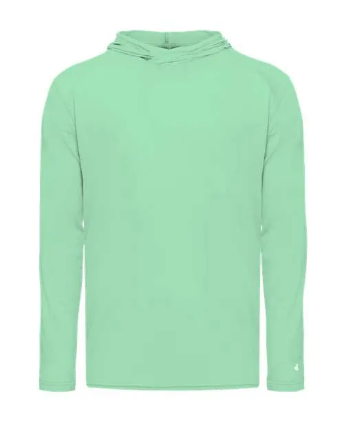Badger 2905 Youth Tri-Blend Surplice Hooded Long Sleeve T-Shirt