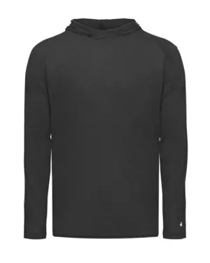 Badger 2905 Youth Tri-Blend Surplice Hooded Long Sleeve T-Shirt