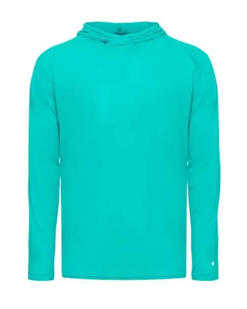 Badger 2905 Youth Tri-Blend Surplice Hooded Long Sleeve T-Shirt