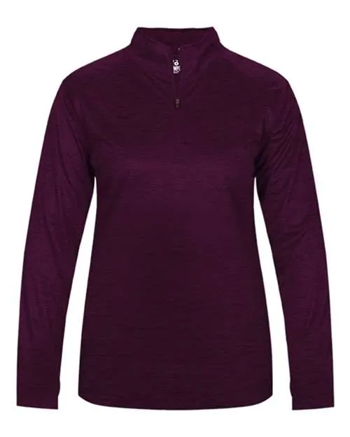 Badger 4173 Women’s Tonal Blend Quarter-Zip Pullover