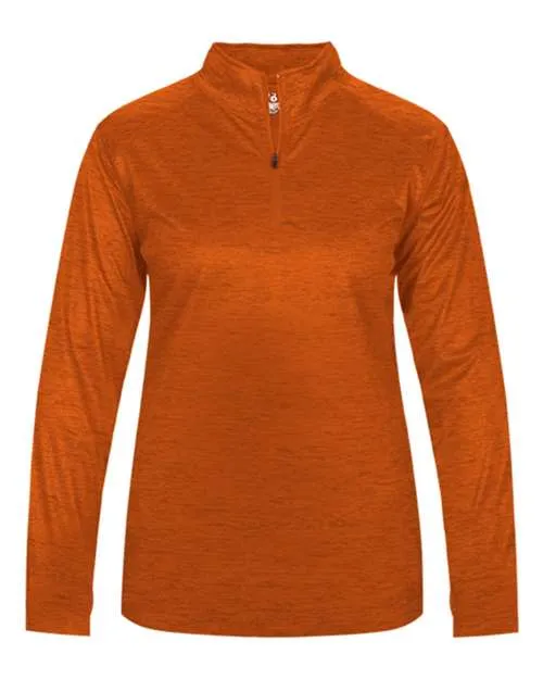 Badger 4173 Women’s Tonal Blend Quarter-Zip Pullover