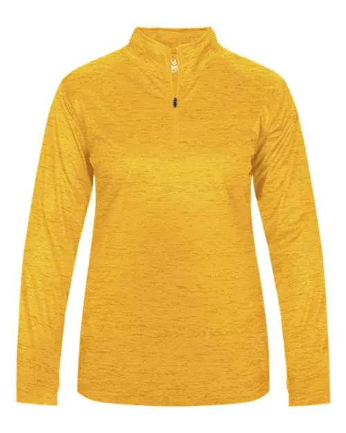 Badger 4173 Women’s Tonal Blend Quarter-Zip Pullover