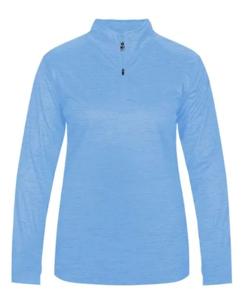 Badger 4173 Women’s Tonal Blend Quarter-Zip Pullover