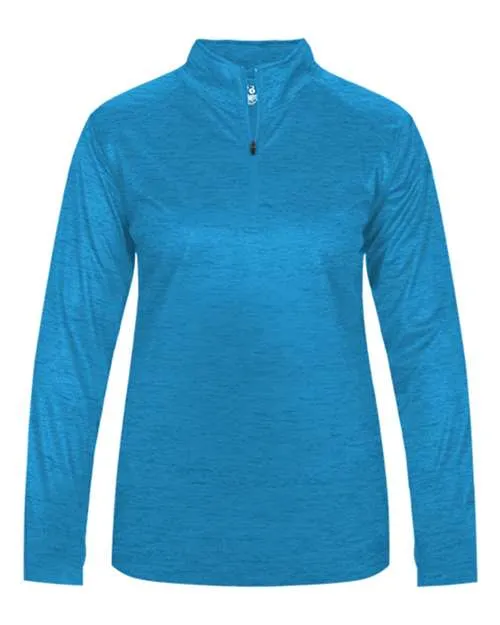 Badger 4173 Women’s Tonal Blend Quarter-Zip Pullover