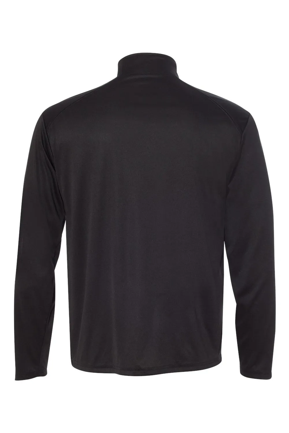 Badger Mens B-Core Moisture Wicking 1/4 Zip Sweatshirt - Black/Graphite Grey Clothing Badger