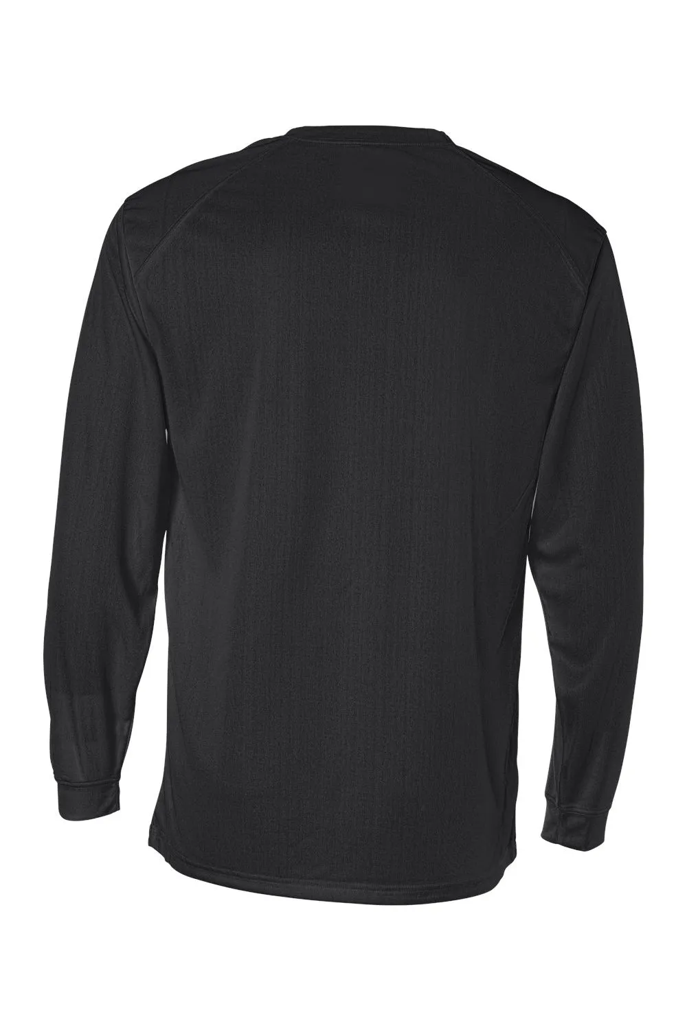 Badger Mens B-Core Moisture Wicking Long Sleeve Crewneck T-Shirt - Black Clothing Badger