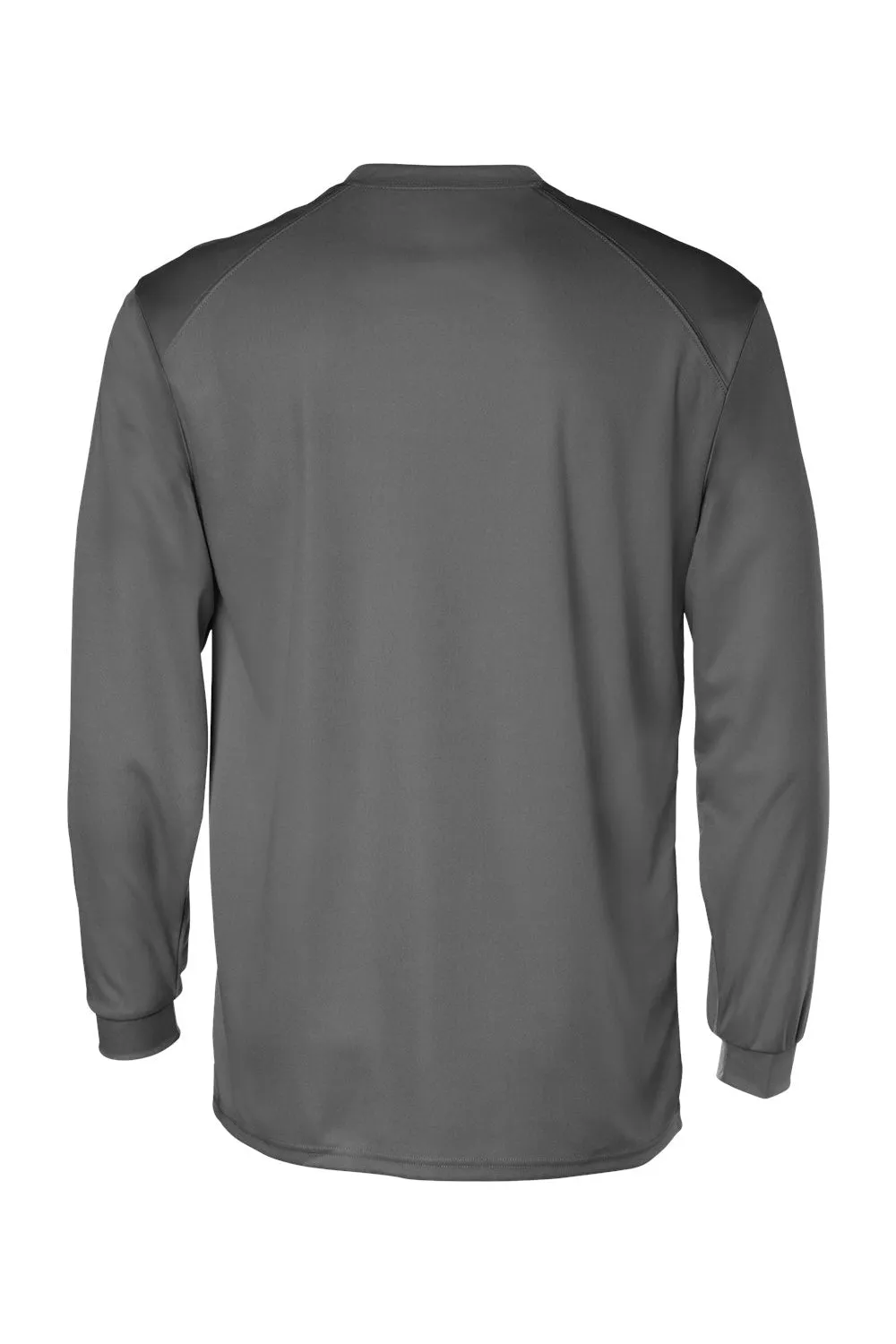 Badger Mens B-Core Moisture Wicking Long Sleeve Crewneck T-Shirt - Graphite Grey Clothing Badger
