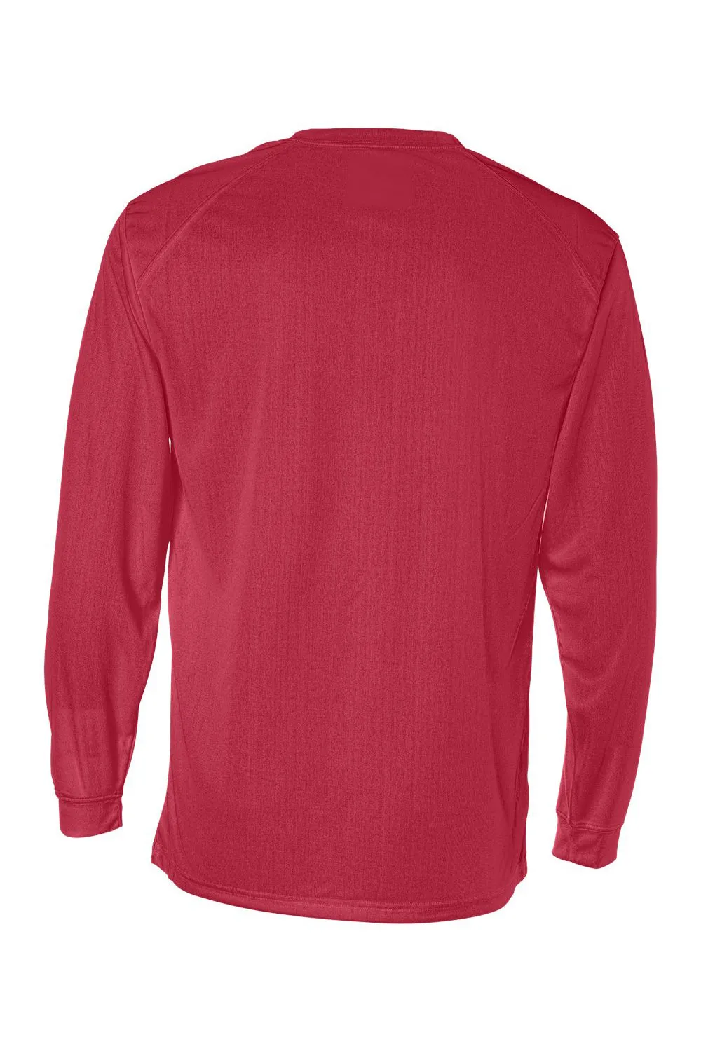 Badger Mens B-Core Moisture Wicking Long Sleeve Crewneck T-Shirt - Red Clothing Badger