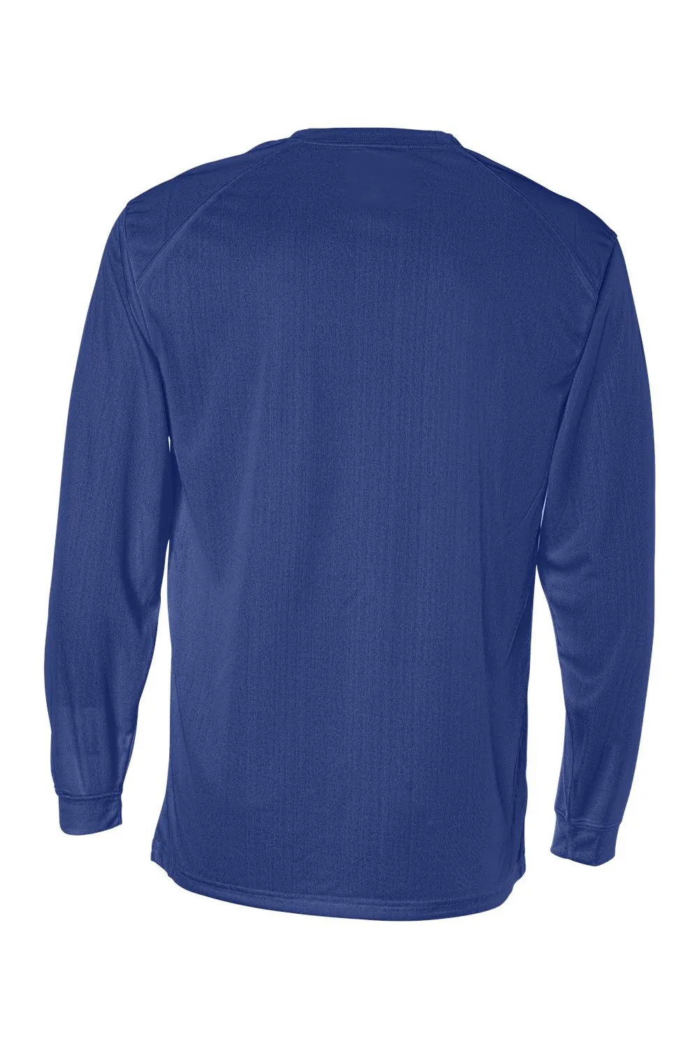 Badger Mens B-Core Moisture Wicking Long Sleeve Crewneck T-Shirt - Royal Blue Clothing Badger