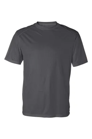 Badger Mens B-Core Moisture Wicking Short Sleeve Crewneck T-Shirt - Graphite Grey Clothing Badger