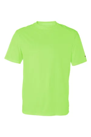 Badger Mens B-Core Moisture Wicking Short Sleeve Crewneck T-Shirt - Lime Green Clothing Badger