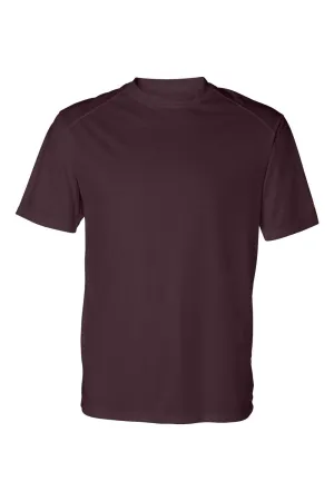 Badger Mens B-Core Moisture Wicking Short Sleeve Crewneck T-Shirt - Maroon Clothing Badger