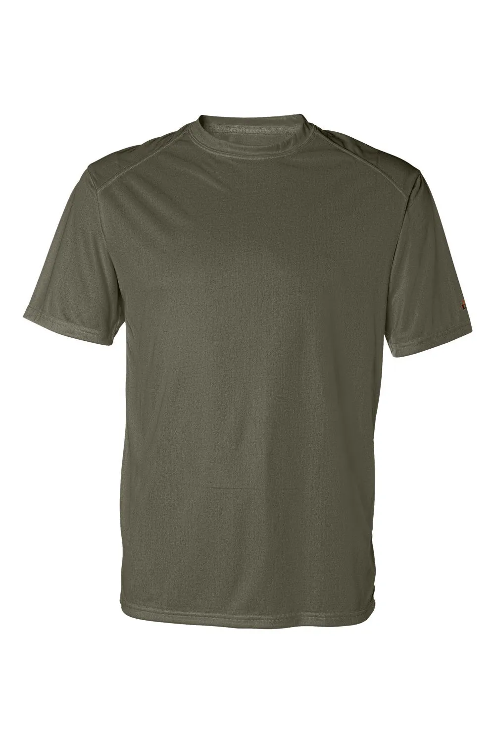 Badger Mens B-Core Moisture Wicking Short Sleeve Crewneck T-Shirt - Olive Drab Green Clothing Badger