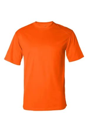 Badger Mens B-Core Moisture Wicking Short Sleeve Crewneck T-Shirt - Safety Orange Clothing Badger