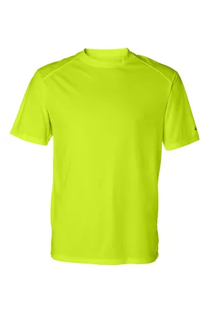 Badger Mens B-Core Moisture Wicking Short Sleeve Crewneck T-Shirt - Safety Yellow Clothing Badger