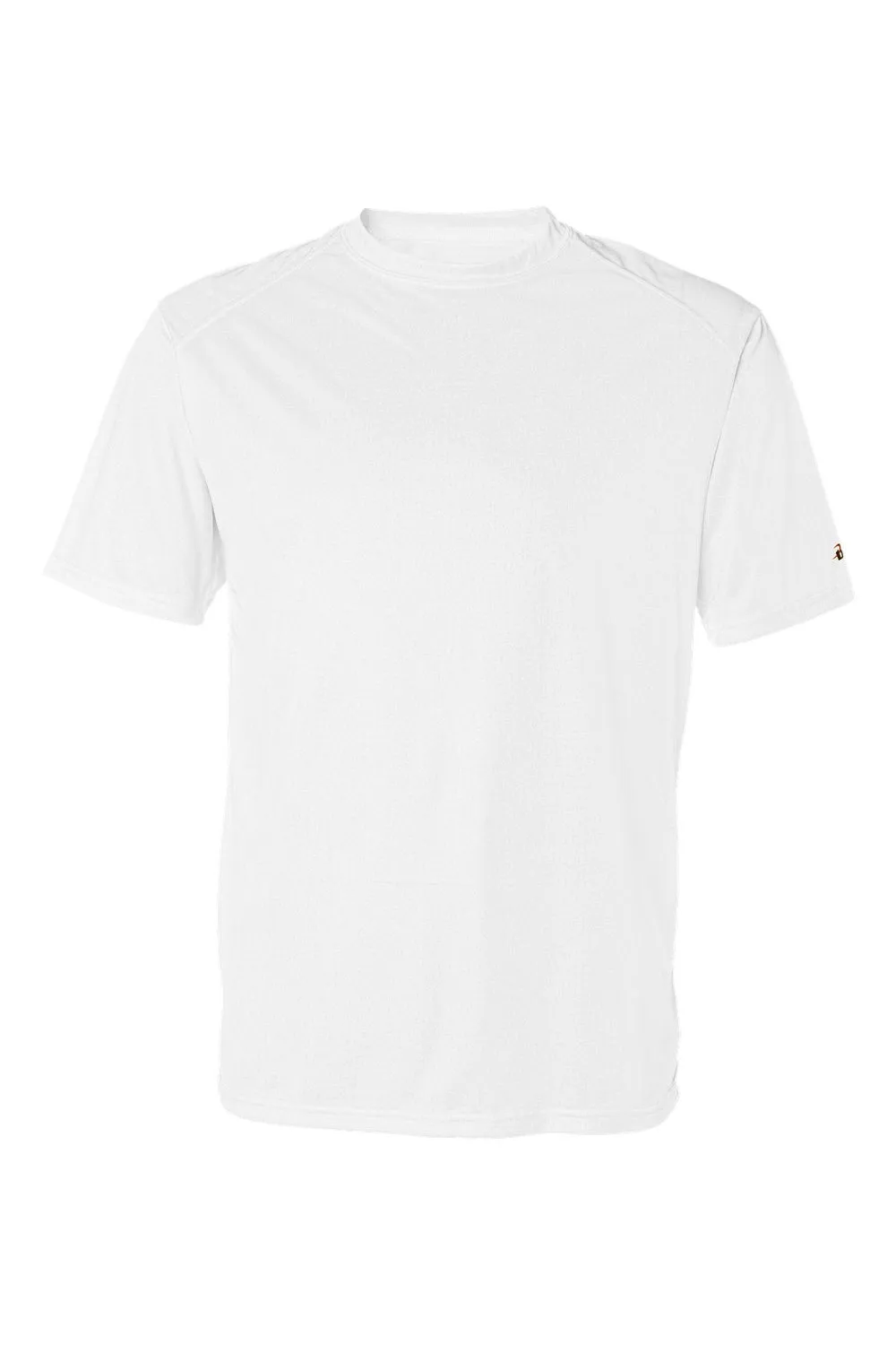Badger Mens B-Core Moisture Wicking Short Sleeve Crewneck T-Shirt - White Clothing Badger