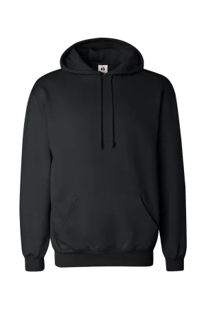 Badger Mens Hooded Sweatshirt Hoodie w/ Pouch Pocket - Black Clothing Badger